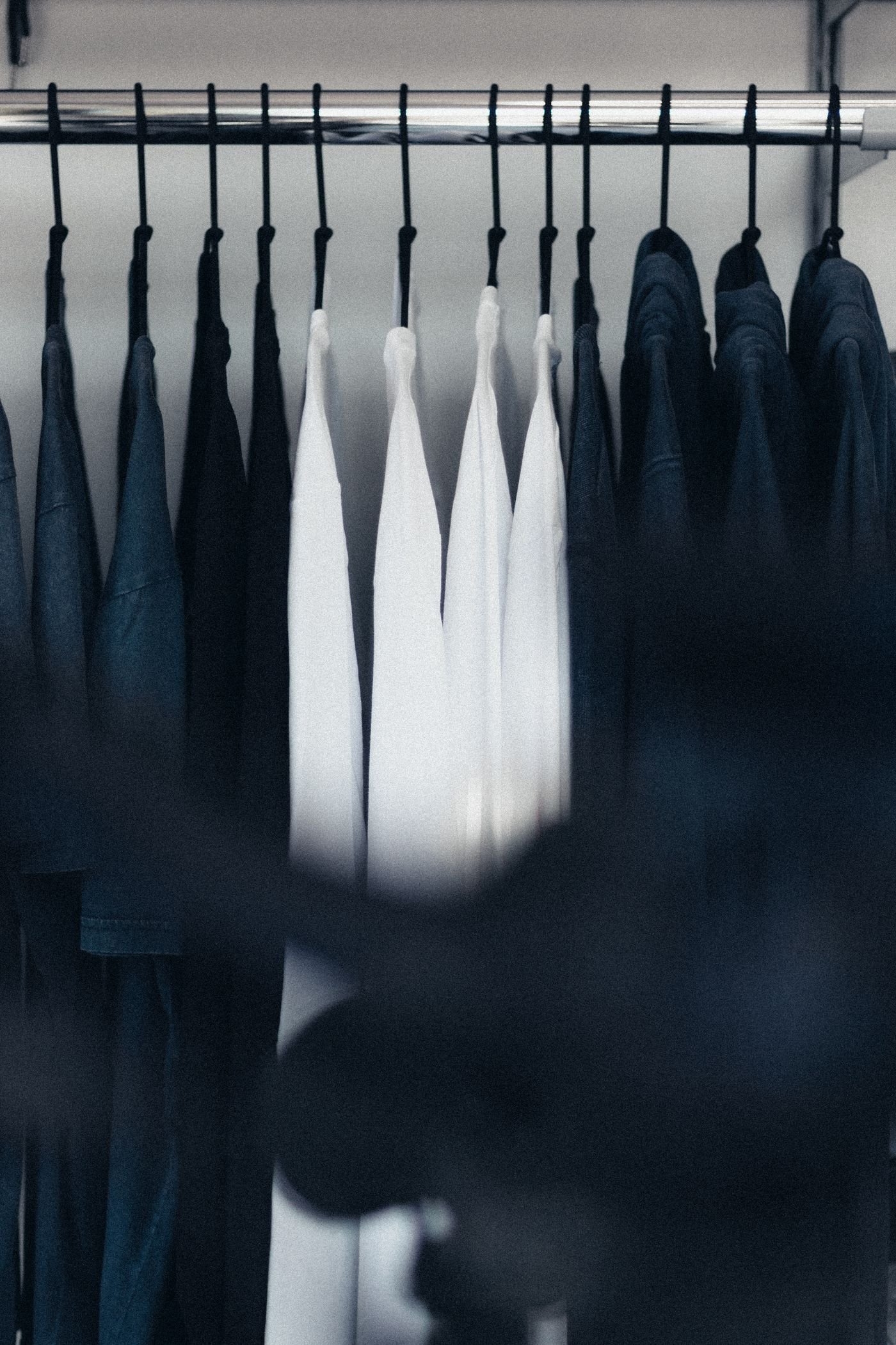 Professional clothing on rack