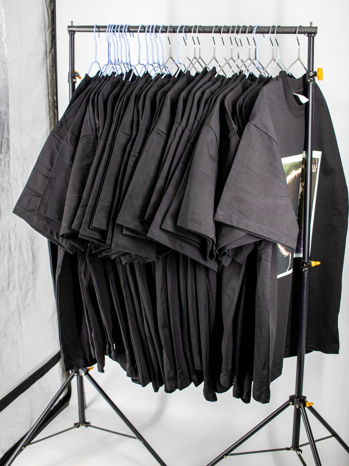 Blank black T-shirts ready for decoration